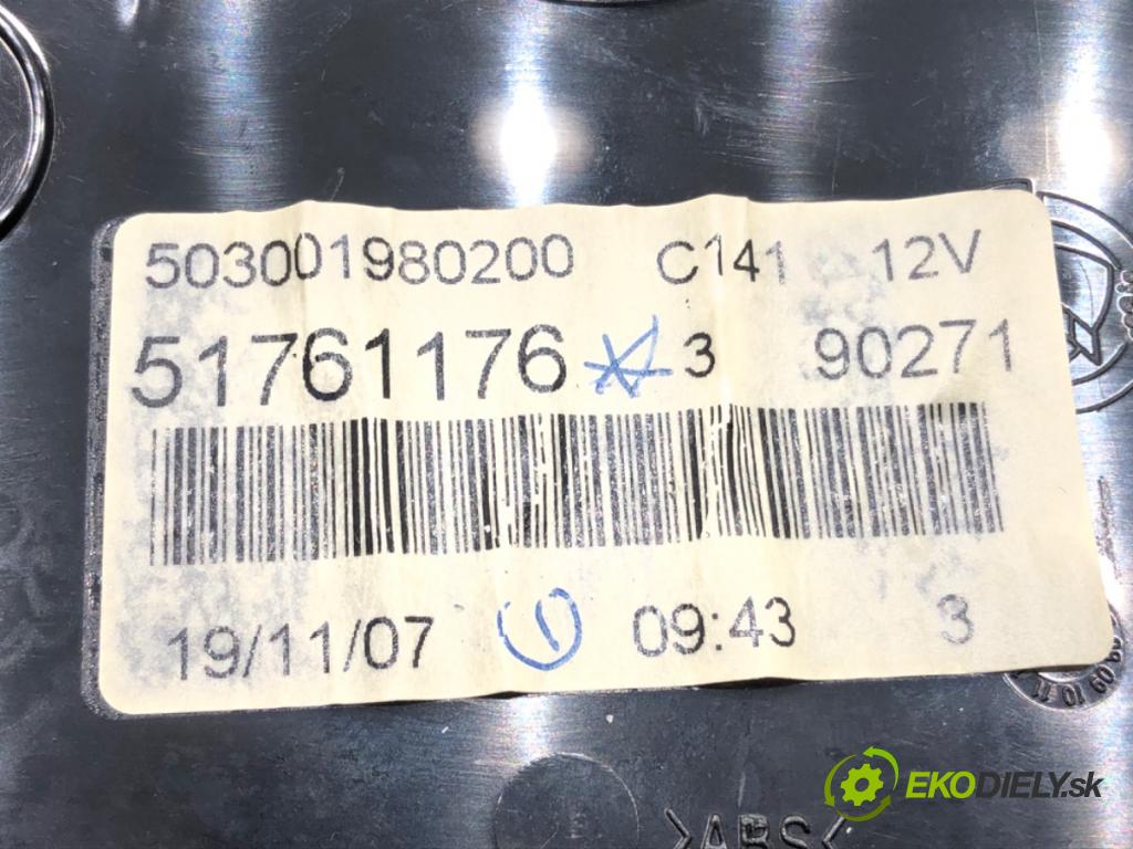 FIAT BRAVO II (198_) 2006 - 2022    1.9 D Multijet (198AXC1B) 110 kW [150 KM] olej napędowy 2007 - 2014  Prístrojovka 51761176 (Prístrojové dosky, displeje)