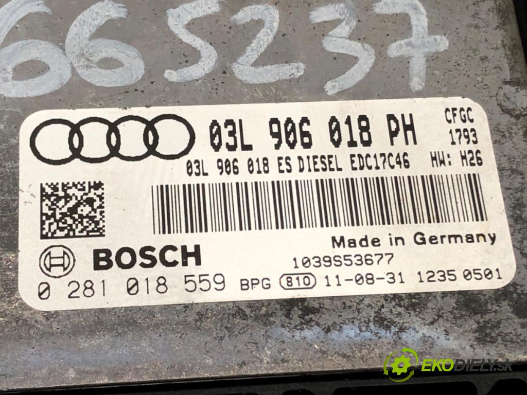 AUDI Q3 (8UB, 8UG) 2011 - 2018    2.0 TDI 130 kW [177 KM] olej napędowy 2011 - 2015  řídící jednotka motora 03L906018PH (Řídící jednotky)