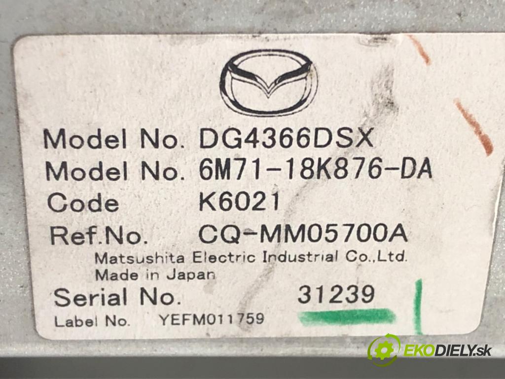 MAZDA 2 (DY) 2003 - 2007    1.4 CD 50 kW [68 KM] olej napędowy 2003 - 2007  RADIO 6M71-18K876-DA (Audio zariadenia)