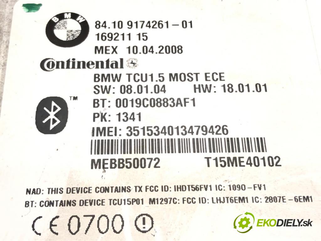 BMW 3 Touring (E91) 2004 - 2012    320 d 130 kW [177 KM] olej napędowy 2007 - 2010  Modul BLUETOOTH 9174261 (Ostatné)
