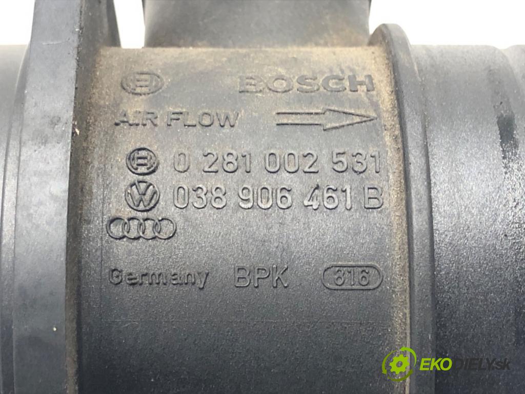 VW GOLF V (1K1) 2003 - 2010    1.9 TDI 66 kW [90 KM] olej napędowy 2004 - 2008  Váha vzduchu 038906461B (Váhy vzduchu)