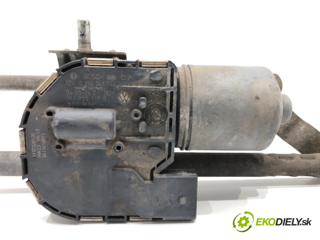 VW GOLF V (1K1) 2003 - 2010    1.9 TDI 66 kW [90 KM] olej napędowy 2004 - 2008  Mechanizmus stieračov predný 1K1955119B (Motorčeky stieračov predné)