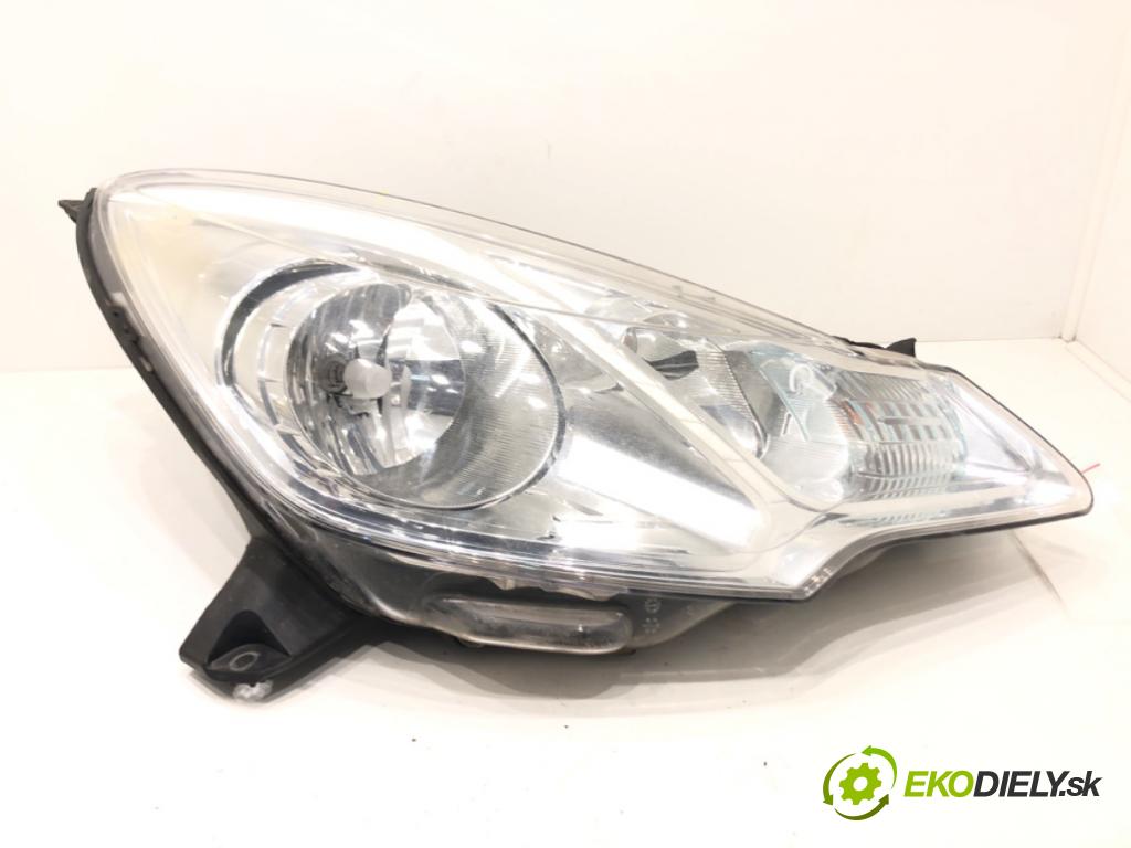 CITROEN C3 II (SC_) 2009 - 2022    1.4 54 kW [73 KM] benzyna 2009 - 2016  Svetlomet pravy predný 9673814380
