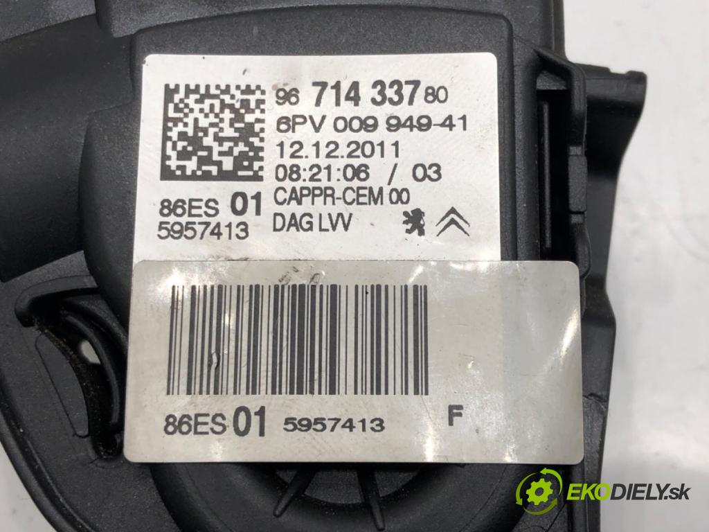 CITROEN C3 II (SC_) 2009 - 2022    1.4 54 kW [73 KM] benzyna 2009 - 2016  Potenciometer plynu 9671433780 (Pedále)