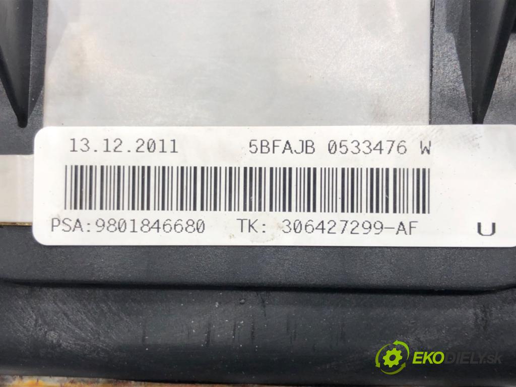 CITROEN C3 II (SC_) 2009 - 2022    1.4 54 kW [73 KM] benzyna 2009 - 2016  AirBag spolujazdca 9801846680 (Airbagy)