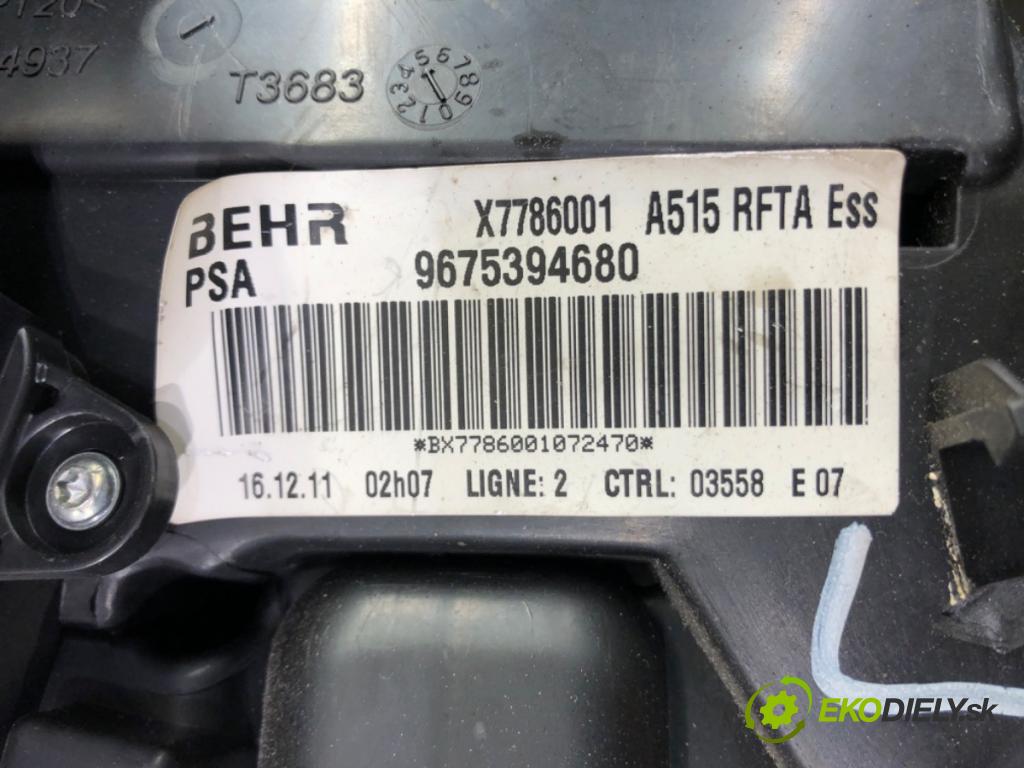 CITROEN C3 II (SC_) 2009 - 2022    1.4 54 kW [73 KM] benzyna 2009 - 2016  topné těleso radiátor topení KOMBAJN 9675394680