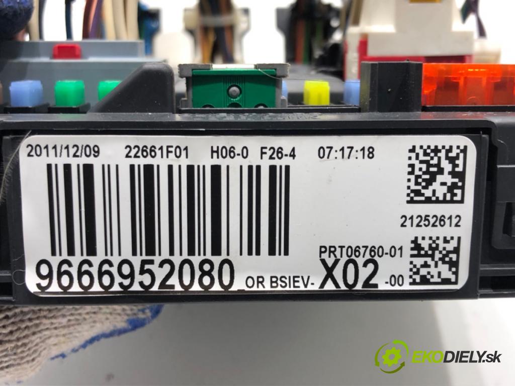 CITROEN C3 II (SC_) 2009 - 2022    1.4 54 kW [73 KM] benzyna 2009 - 2016  modul BSI 9666952080 (Pojistkové skříňky)