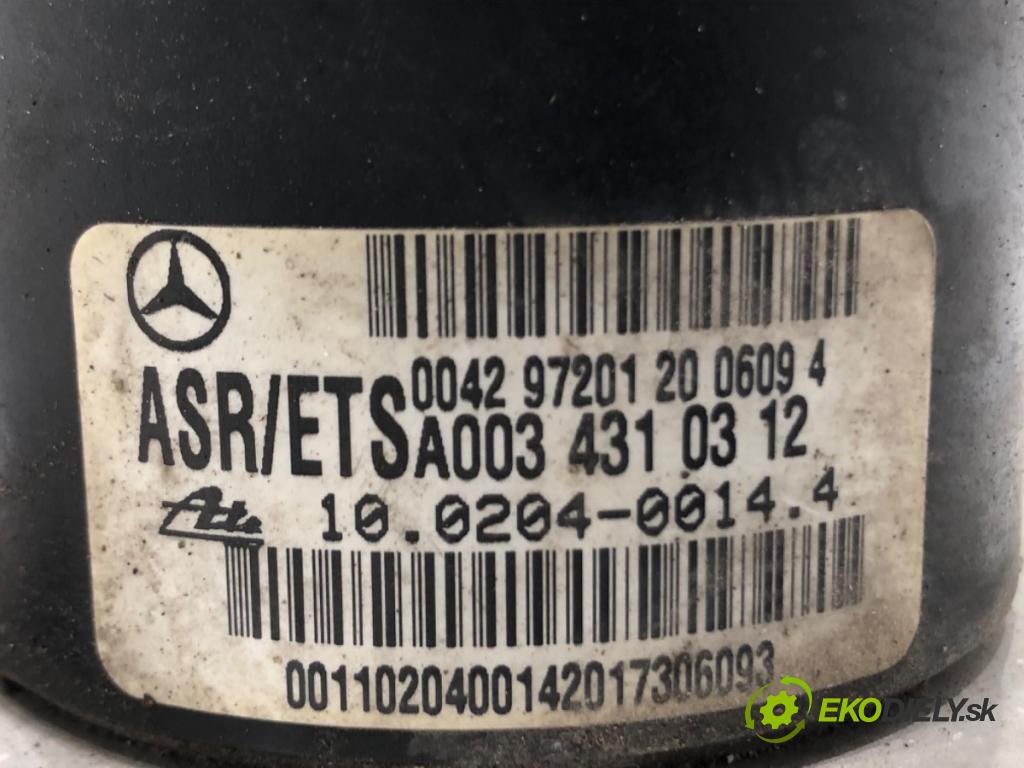 MERCEDES-BENZ CLK (C208) 1997 - 2003    200 (208.335) 100 kW [136 KM] benzyna 1997 - 2002  Pumpa ABS A0034310312 (Pumpy ABS)