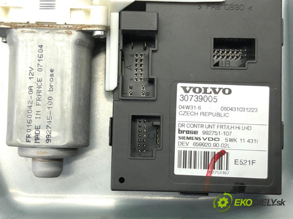 VOLVO V50 (545) 2003 - 2012    2.0 D 100 kW [136 KM] olej napędowy 2004 - 2010  mechanismus okna levý přední část 30739005