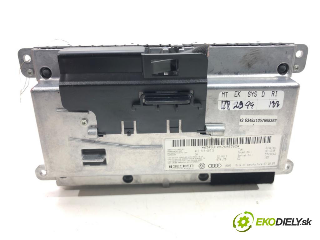 AUDI A6 C6 Avant (4F5) 2004 - 2011    3.0 TDI quattro 165 kW [225 KM] olej napędowy 2005 - 2006  Dislpej 4F0919603B (Prístrojové dosky, displeje)