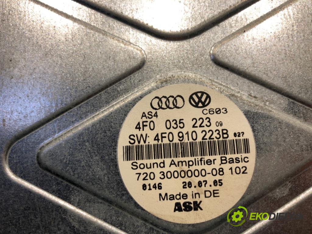 AUDI A6 C6 Avant (4F5) 2004 - 2011    3.0 TDI quattro 165 kW [225 KM] olej napędowy 2005 - 2006  RADIO 4F0035223 (Audio zariadenia)