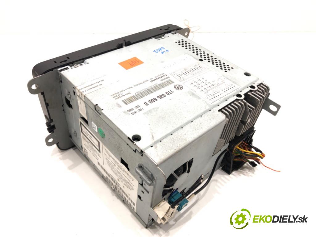 VW SCIROCCO III (137, 138) 2008 - 2017    2.0 TDI 125 kW [170 KM] olej napędowy 2009 - 2017  RADIO 1T0035680B (Audio zariadenia)