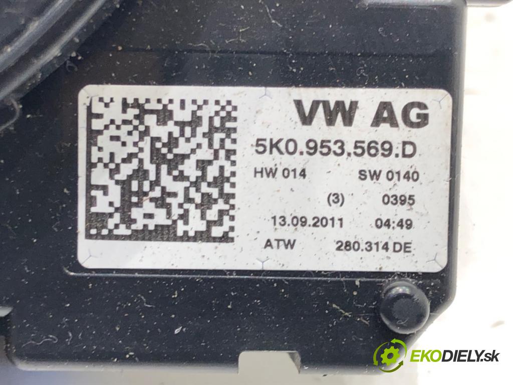 VW SCIROCCO III (137, 138) 2008 - 2017    2.0 TDI 125 kW [170 KM] olej napędowy 2009 - 2017  Krúžok, slimák airbag 5K0953569D (Airbagy)