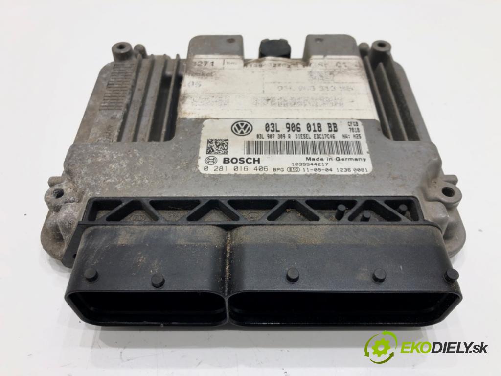 VW SCIROCCO III (137, 138) 2008 - 2017    2.0 TDI 125 kW [170 KM] olej napędowy 2009 - 2017  riadiaca jednotka Motor 03L906018BB (Riadiace jednotky)