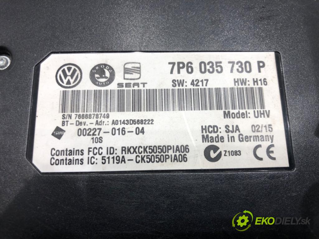 VW SCIROCCO III (137, 138) 2008 - 2017    2.0 TDI 125 kW [170 KM] olej napędowy 2009 - 2017  Modul BLUETOOTH 7P6035730P (Ostatné)