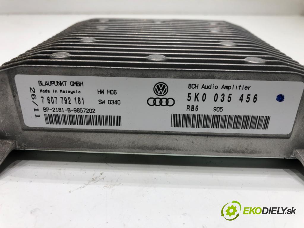 VW SCIROCCO III (137, 138) 2008 - 2017    2.0 TDI 125 kW [170 KM] olej napędowy 2009 - 2017  Zosilňovač 5K0035456 (Zosilňovače)