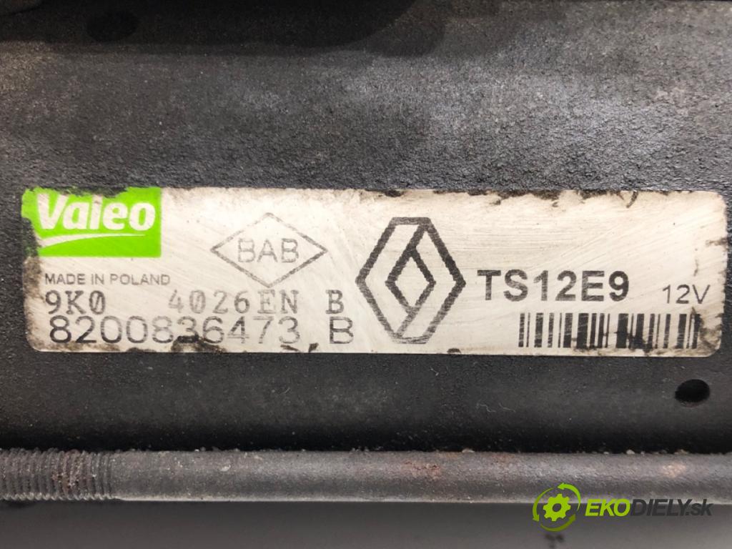 RENAULT CLIO III (BR0/1, CR0/1) 2005 - 2014    1.5 dCi 55 kW [75 KM] olej napędowy 2010 - 2014  Štartér 8200836473 (Štartéry)