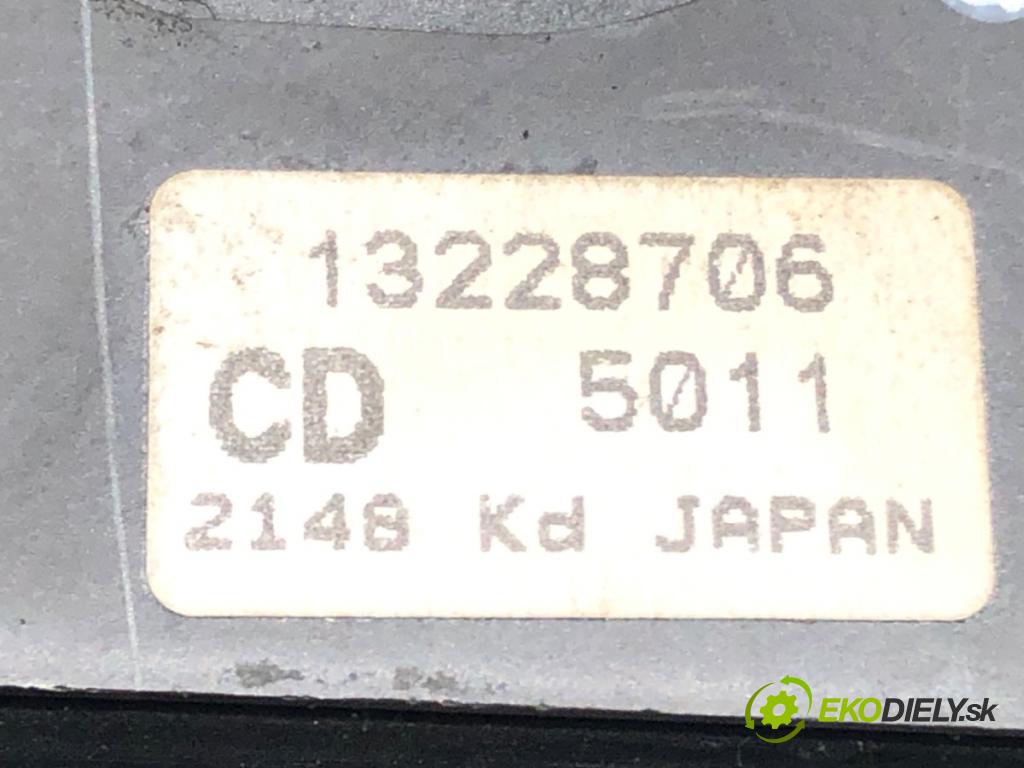 OPEL ZAFIRA B Nadwozie pełne/minivan (A05) 2005 - 2015    1.9 CDTI VAN (M75) 88 kW [120 KM] olej napędowy 2005 - 2015  Prepínač okien 13228706 (Prepínače, spínače, tlačidlá a ovládače kúrenia)