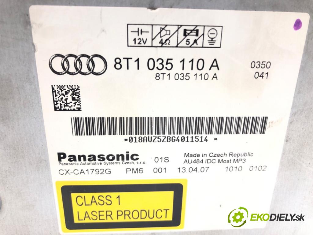 AUDI A5 (8T3) 2007 - 2017    3.0 TDI quattro 176 kW [240 KM] olej napędowy 2007 - 2012  Menič CD 8T1035110A (CD meniče)