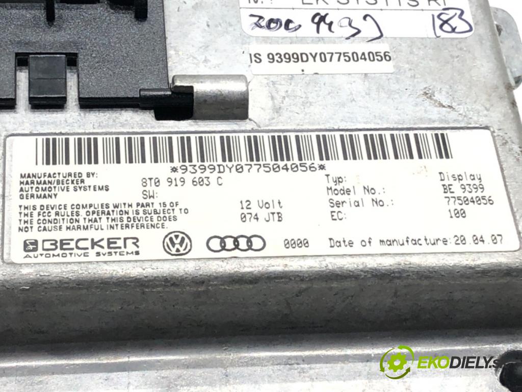 AUDI A5 (8T3) 2007 - 2017    3.0 TDI quattro 176 kW [240 KM] olej napędowy 2007 - 2012  Dislpej 8T0919603C (Prístrojové dosky, displeje)