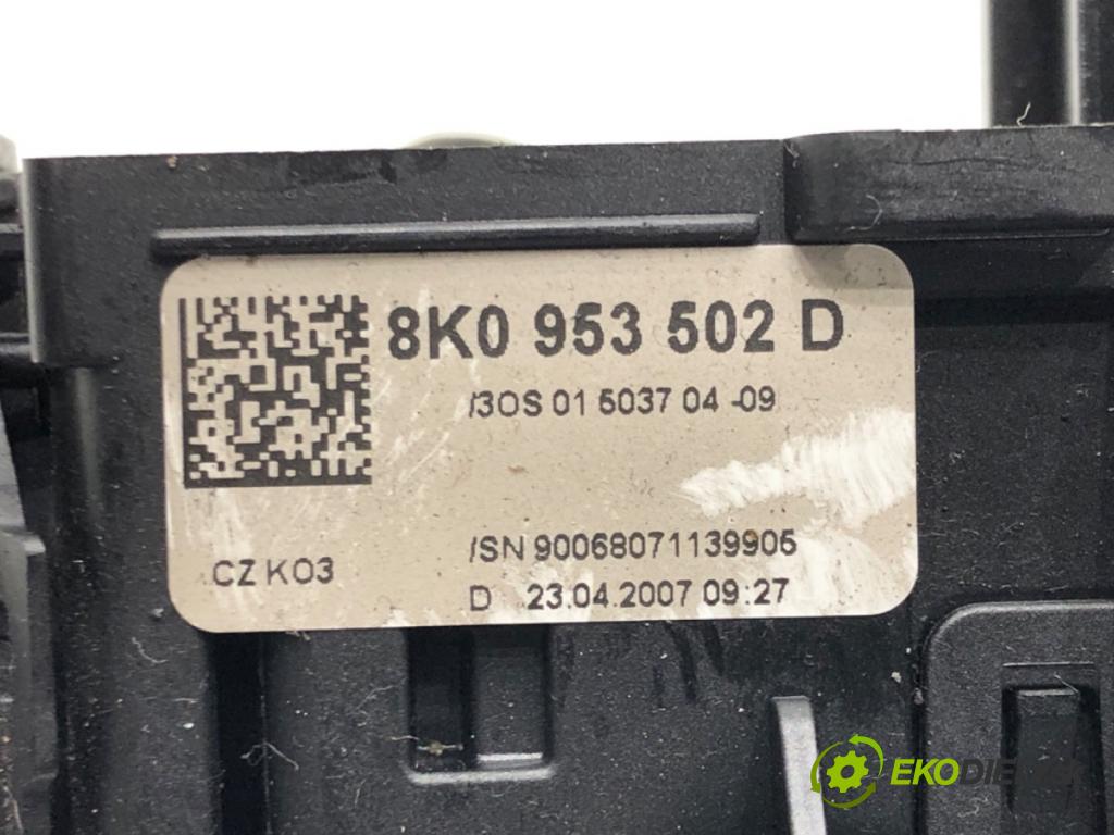 AUDI A5 (8T3) 2007 - 2017    3.0 TDI quattro 176 kW [240 KM] olej napędowy 2007 - 2012  Prepínač kombinovaný 8K0953502D (Prepínače, spínače, tlačidlá a ovládače kúrenia)
