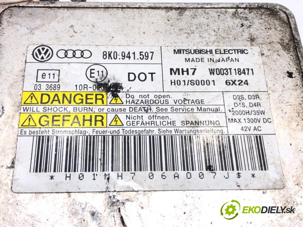 AUDI A5 (8T3) 2007 - 2017    3.0 TDI quattro 176 kW [240 KM] olej napędowy 2007 - 2012  Menič XENON 8K0941597 (Riadiace jednotky xenónu)