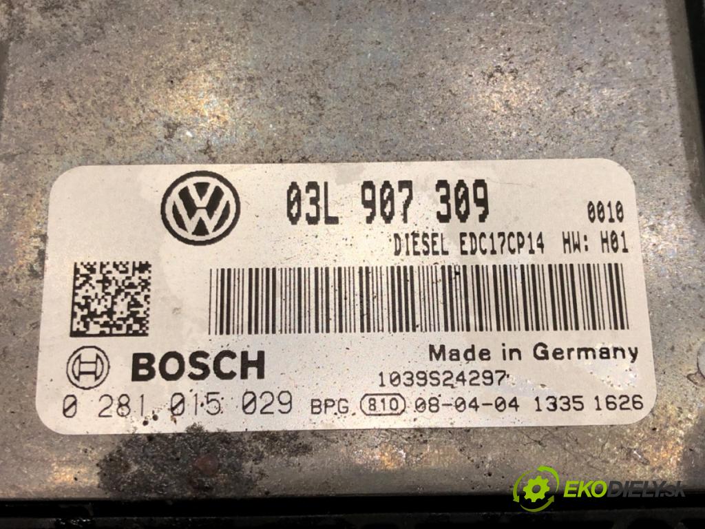 VW PASSAT B6 Variant (3C5) 2005 - 2011    2.0 TDI 103 kW [140 KM] olej napędowy 2005 - 2009  riadiaca jednotka Motor 03L907309 (Riadiace jednotky)