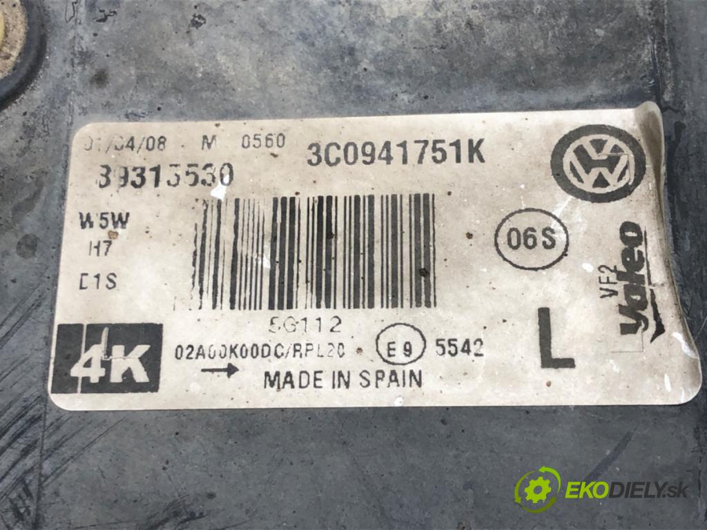 VW PASSAT B6 Variant (3C5) 2005 - 2011    2.0 TDI 103 kW [140 KM] olej napędowy 2005 - 2009  Svetlomet ľavy predný XENON 3C0941751K