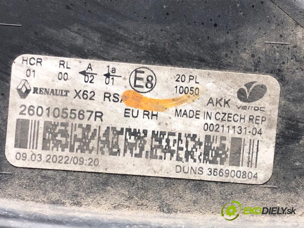RENAULT MASTER III Autobus (JV) 2011 - 2022    2.3 dCi 135 FWD (JV0N, JV08) 100 kW [136 KM] olej napędowy 2014 - 2022  Svetlomet pravy predný 260105567R