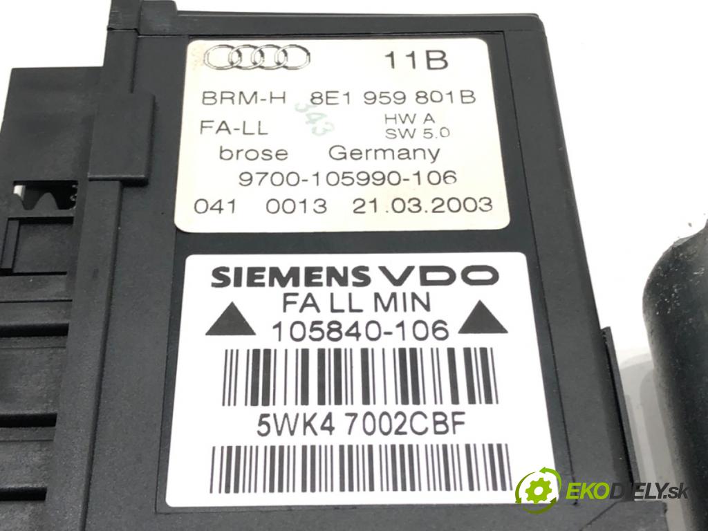 AUDI A4 B6 Avant (8E5) 2000 - 2005    1.9 TDI 96 kW [130 KM] olej napędowy 2001 - 2004  motorek sťahovaní okna přední část levý 8E1959801B (Ostatné)