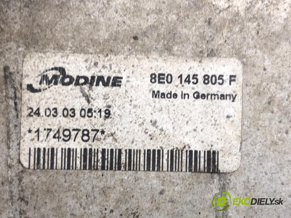 AUDI A4 B6 Avant (8E5) 2000 - 2005    1.9 TDI 96 kW [130 KM] olej napędowy 2001 - 2004  intercooler 8E0145805F (Chladiče nasávaného vzduchu (intercoolery))