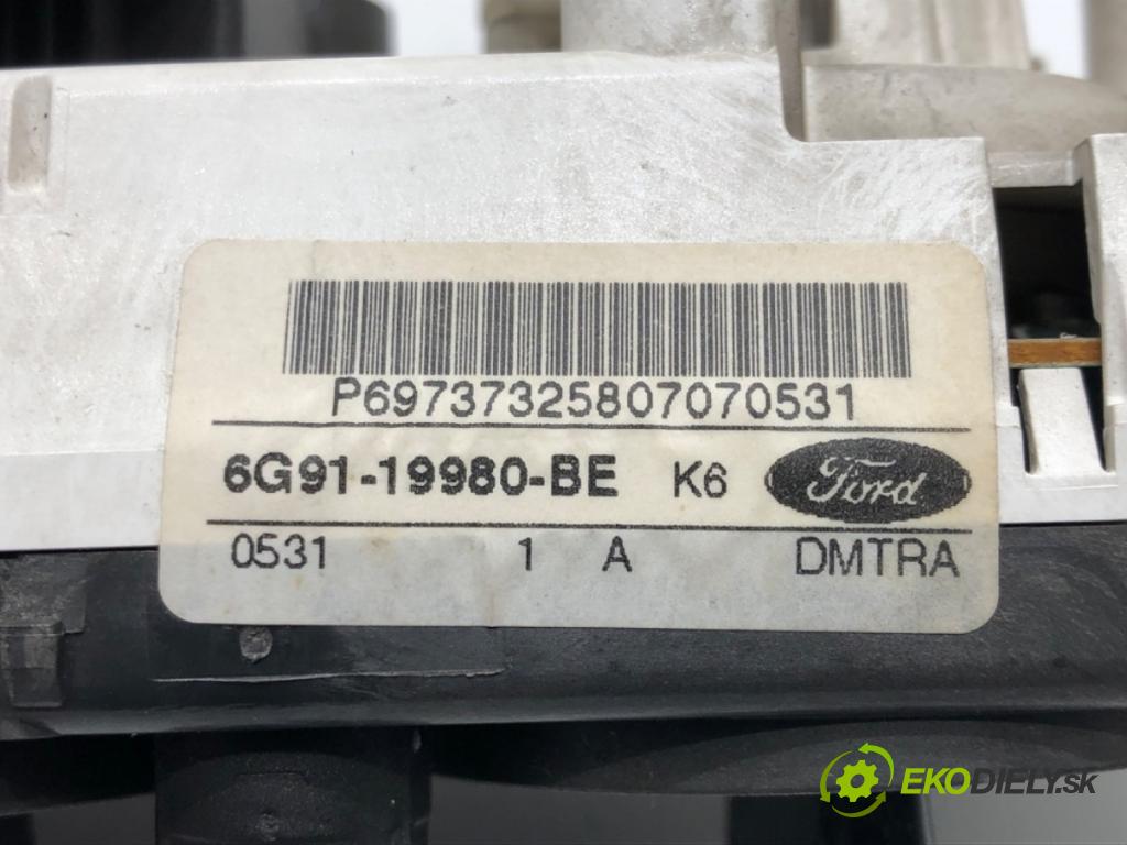 FORD MONDEO IV Turnier (BA7) 2007 - 2015    2.0 TDCi 103 kW [140 KM] olej napędowy 2007 - 2015  Panel ovládania kúrenia 6G91-19980-BE (Prepínače, spínače, tlačidlá a ovládače kúrenia)