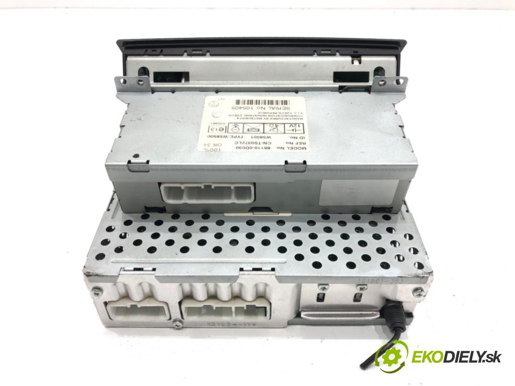 TOYOTA YARIS (_P1_) 1999 - 2005    1.0 (SCP10_) 48 kW [65 KM] benzyna 2003 - 2005  RADIO 86120-0D070 (Audio zariadenia)