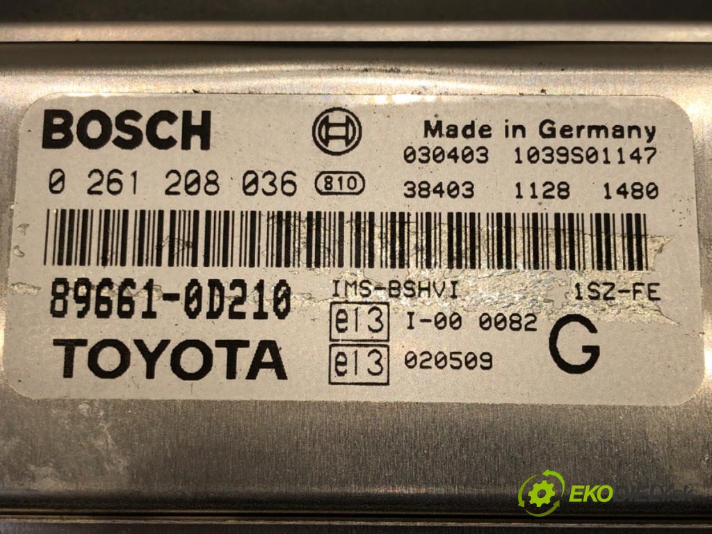 TOYOTA YARIS (_P1_) 1999 - 2005    1.0 (SCP10_) 48 kW [65 KM] benzyna 2003 - 2005  riadiaca jednotka Motor 89661-0D210 (Riadiace jednotky)