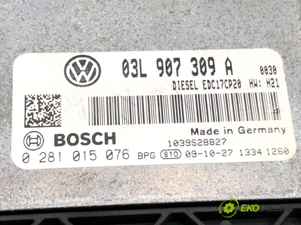 VW PASSAT B6 Variant (3C5) 2005 - 2011    2.0 BlueTDI 105 kW [143 KM] olej napędowy 2009 - 2010  riadiaca jednotka Motor 03L907309A (Riadiace jednotky)