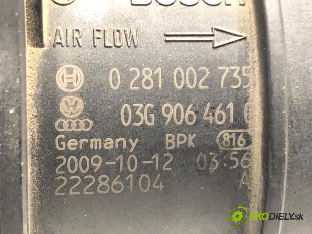 VW PASSAT B6 Variant (3C5) 2005 - 2011    2.0 BlueTDI 105 kW [143 KM] olej napędowy 2009 - 2010  Váha vzduchu 03G906461C (Váhy vzduchu)