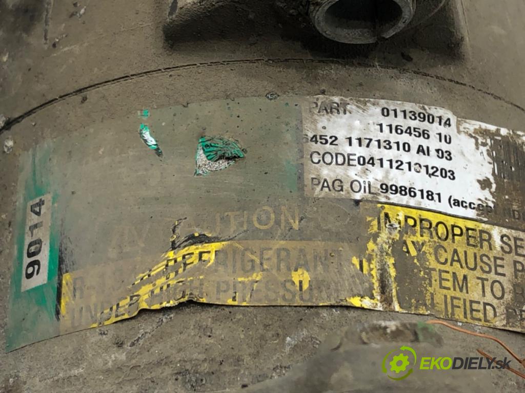 MINI MINI (R50, R53) 2001 - 2006    One 66 kW [90 KM] benzyna 2001 - 2006  Kompresor klimatizácie 1171310 (Kompresory klimatizácie)