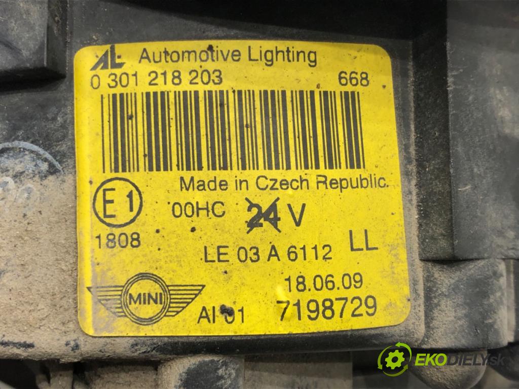 MINI MINI (R50, R53) 2001 - 2006    One 66 kW [90 KM] benzyna 2001 - 2006  Svetlomet ľavy predný 7198729