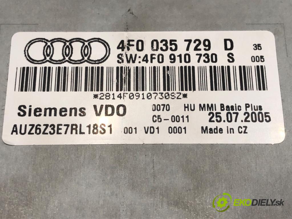 AUDI A6 C6 Avant (4F5) 2004 - 2011    2.0 TFSI 125 kW [170 KM] benzyna 2005 - 2011  Menič CD 4F0035729D (CD meniče)