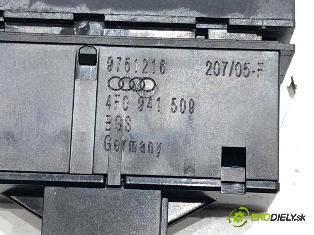 AUDI A6 C6 Avant (4F5) 2004 - 2011    2.0 TFSI 125 kW [170 KM] benzyna 2005 - 2011  Spínač svetiel výstražných (núdzových) 4F0941509 (Prepínače, spínače, tlačidlá a ovládače kúrenia)