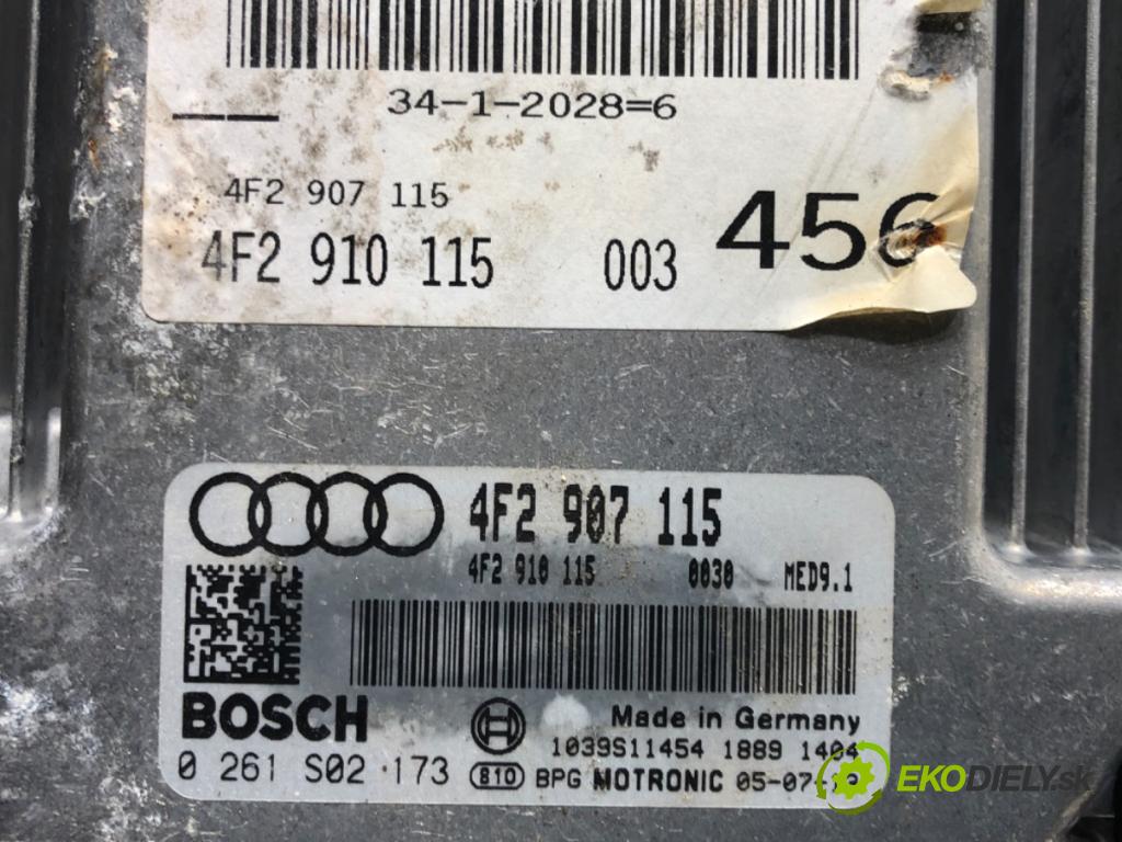 AUDI A6 C6 Avant (4F5) 2004 - 2011    2.0 TFSI 125 kW [170 KM] benzyna 2005 - 2011  riadiaca jednotka Motor 4F2907115 0261S02173 (Riadiace jednotky)