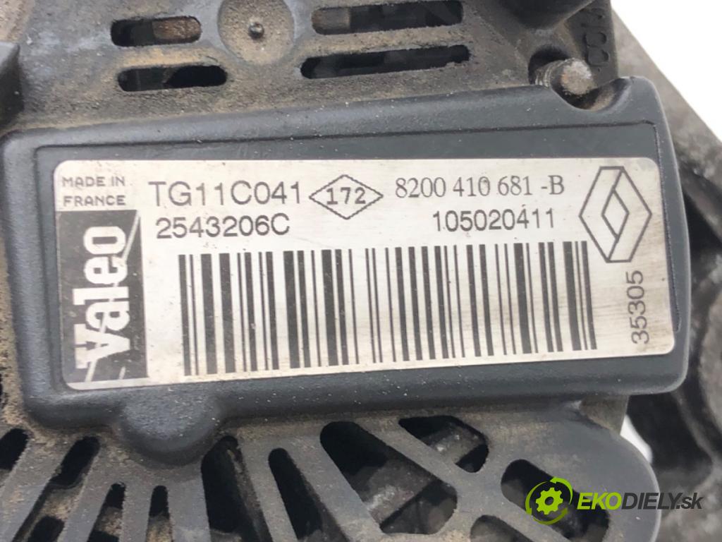 RENAULT MEGANE II (BM0/1_, CM0/1_) 2001 - 2012    1.5 dCi (BM1F, CM1F) 63 kW [86 KM] olej napędowy 2005 - 2008  Alternátor 8200410681B (Alternátory)