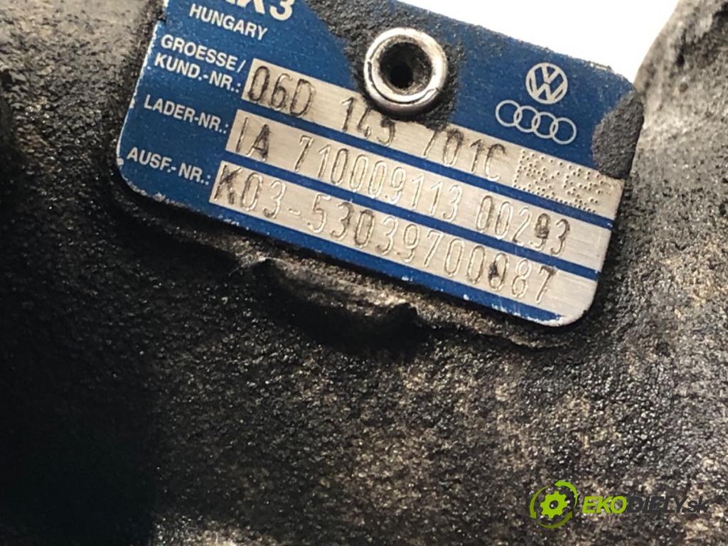 AUDI A6 C6 Avant (4F5) 2004 - 2011    2.0 TFSI 125 kW [170 KM] benzyna 2005 - 2011  Turbodúchadlo,turbo 06D145701C (Turbodúchadlá (kompletné))