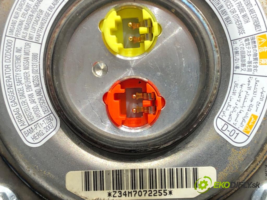 NISSAN QASHQAI / QASHQAI +2 I (J10, NJ10, JJ10E) 2006 - 2014    1.6 84 kW [114 KM] benzyna 2007 - 2013  AirBag volantu 98510-JD16C (Airbagy)