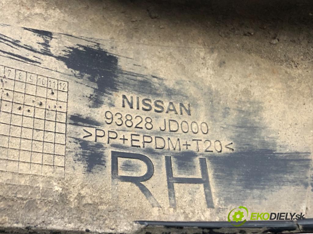 NISSAN QASHQAI / QASHQAI +2 I (J10, NJ10, JJ10E) 2006 - 2014    1.6 84 kW [114 KM] benzyna 2007 - 2013  Lišta blatníka zad pravá 93828JD000 (Lišty)