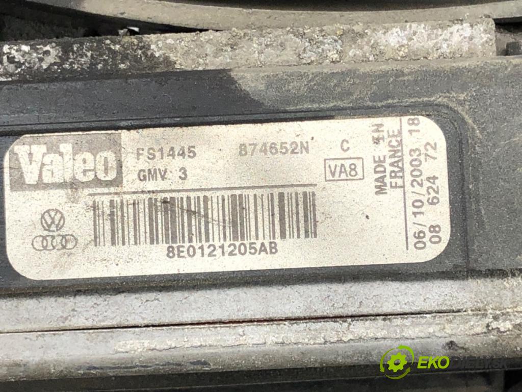 AUDI A4 B6 Avant (8E5) 2000 - 2005    1.9 TDI 96 kW [130 KM] olej napędowy 2001 - 2004  ventilátor chladiče 8E0121205AB (Ventilátory)