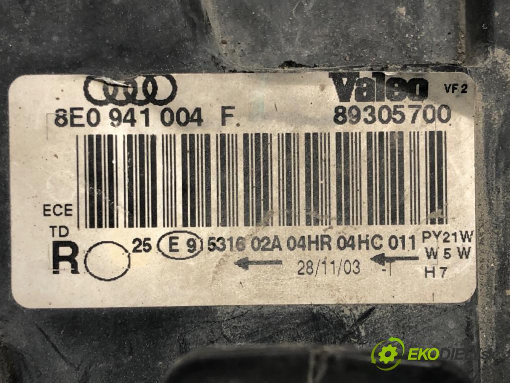 AUDI A4 B6 Avant (8E5) 2000 - 2005    1.9 TDI 96 kW [130 KM] olej napędowy 2001 - 2004  Svetlomet pravy predný 8E0941004F