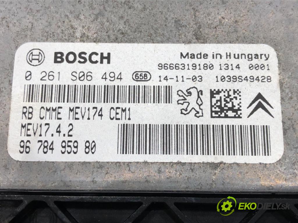 CITROEN C4 II (NC_) 2009 - 2022    1.6 VTi 120 88 kW [120 KM] benzyna 2009 - 2016  riadiaca jednotka Motor 9678495980 (Riadiace jednotky)