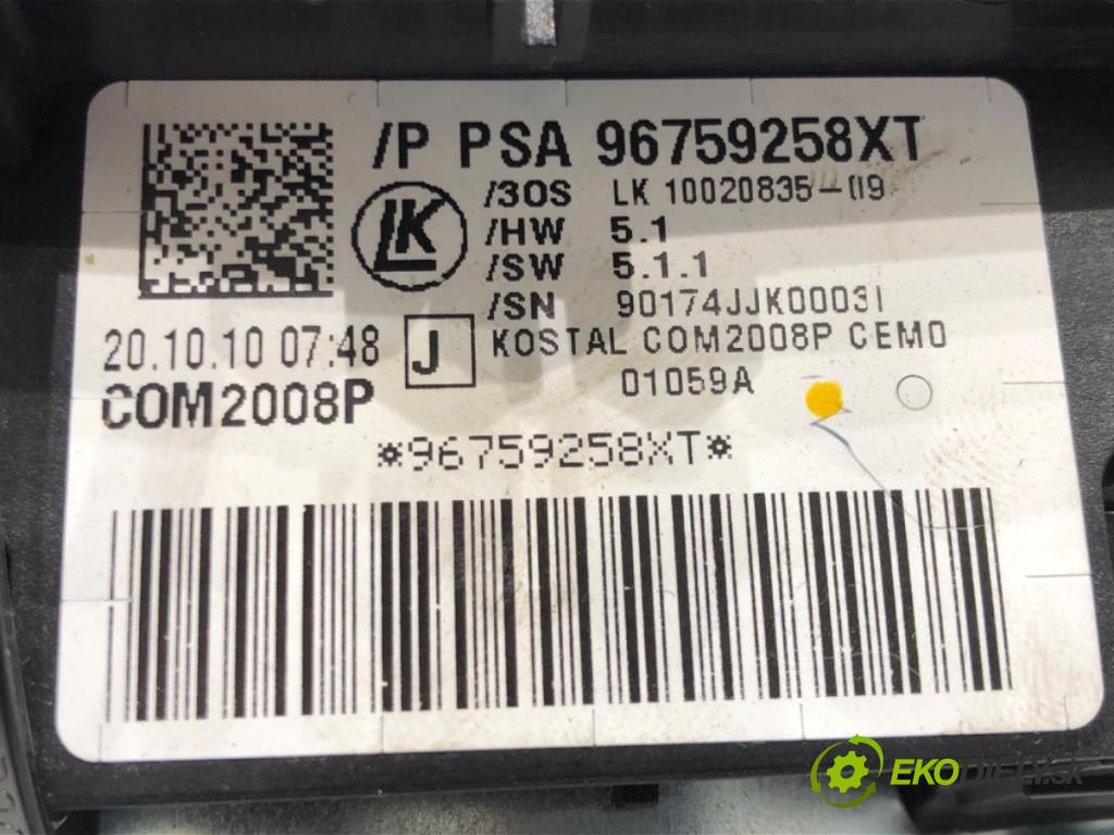 CITROEN C4 II (NC_) 2009 - 2022    1.6 VTi 120 88 kW [120 KM] benzyna 2009 - 2016  přepínač kombinovaný 96759258XT (Ovládaní topení a přepínače)