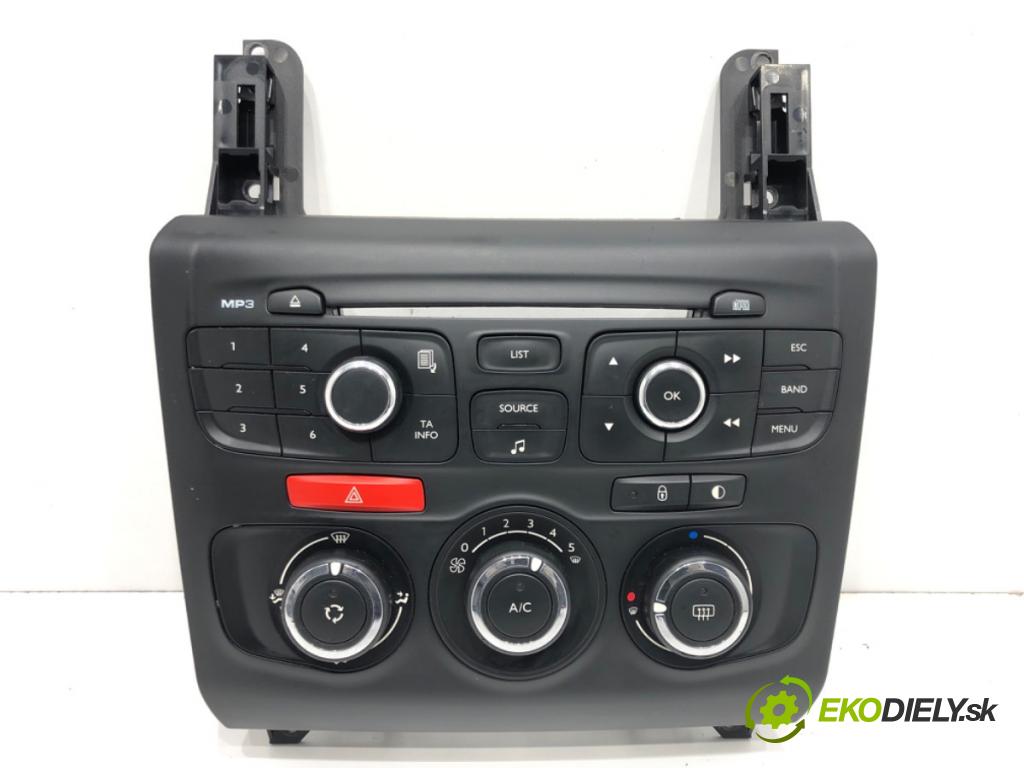 CITROEN C4 II (NC_) 2009 - 2022    1.6 VTi 120 88 kW [120 KM] benzyna 2009 - 2016  Panel ovládania kúrenia 9666395977 (Prepínače, spínače, tlačidlá a ovládače kúrenia)